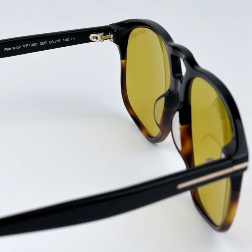 Tom Ford FT1000/S 05E PIERRE-02 BRAND NEW Sunglasses Black Brown Square Unisex